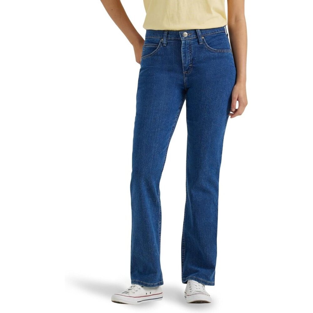 Women’s Classic-Fit Straight-Leg Jean Cotton Blend Petite Size 16